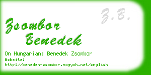 zsombor benedek business card